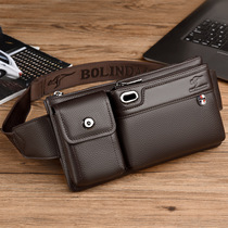 Mens Chest Bag Leather Messenger Bags Inclined Shoulder Bags Leather Mens Bags Shoulder Bags Small Backpacks Mens Trendy Waist Bags