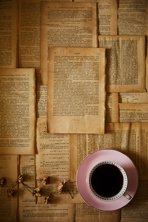 杂志书道具摄影复古泛黄外文旧书页古董书页十页家居装饰装饰美食