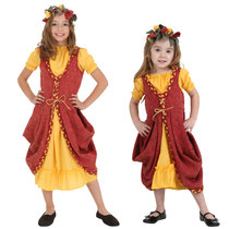 Cosplay Halloween Childrens Day stage performing Renaissance farmer girl village girl village girl costume