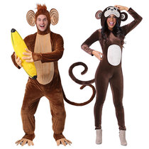 Halloween stage Party party party movie show show adult male and female animal Naughty Monkey styling costume