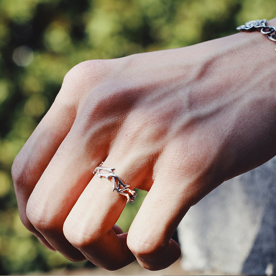 Nanfeng GE <Obstinence> Ring 925 Sterling Silver 커플 링 고대 스타일 남녀 고백 링 성격 개막 반지 Nanfeng GE <Obstinence> Ring 925 Sterling Silver 커플 링 고대 스타일 남녀 고백 링 성격 개막 반지