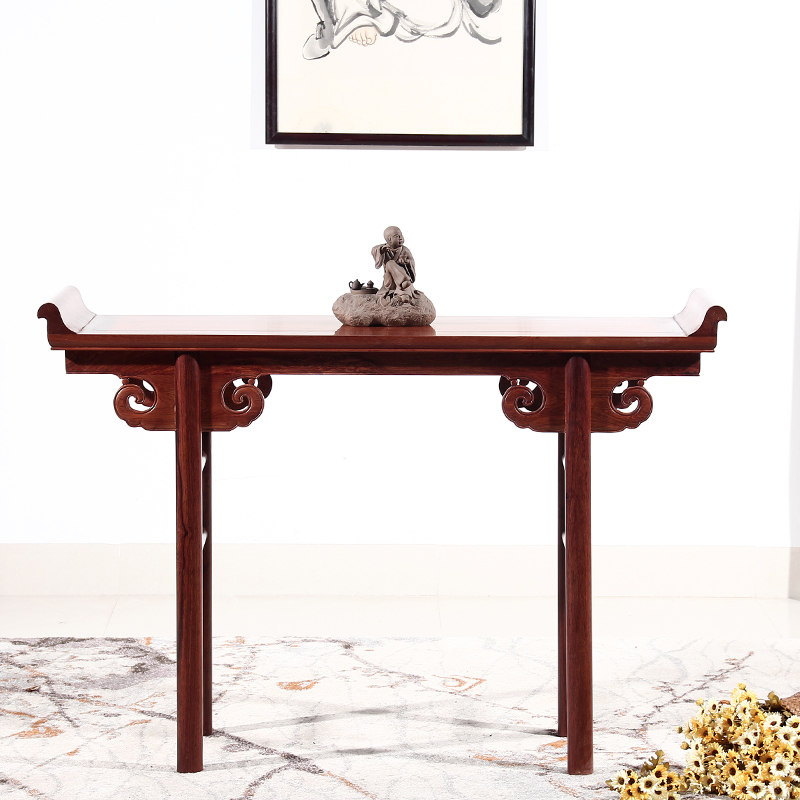 青龙韵具缅甸花梨木供桌ta-763