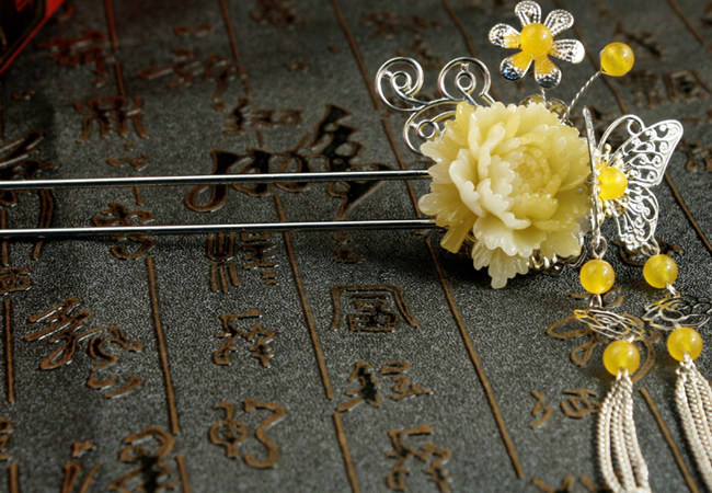 戏曲头饰发簪发钗花旦小旦 姐复古流苏头饰发簪步摇簪子发饰摇流