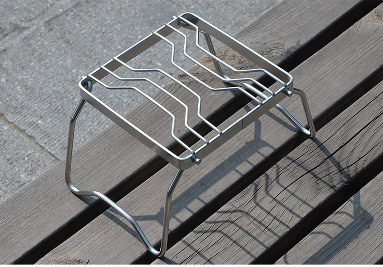 户外迷你款小号便携不锈钢炉头支架 烧烤架套锅支架 烤盘支架烤网