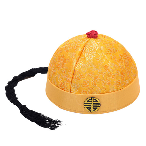 Wang Ye's hat with Tang costume antique melon skin hat lattice hat Qing Dynasty Emperor's hat ancient costume drama performance hat four seasons hat