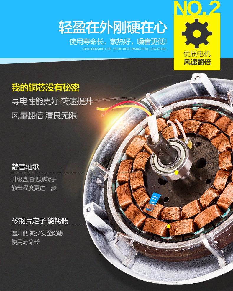 钻石牌吊扇家用客厅铁叶吊顶扇56寸大风力卧室餐厅14米工业扇