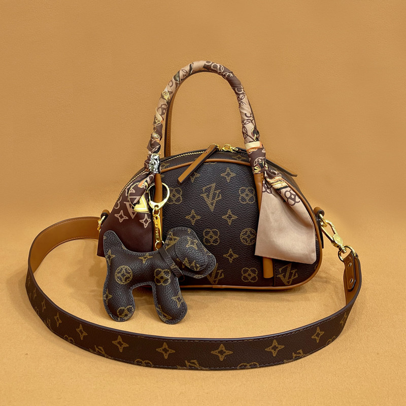 路易希奴尔louixlor正品女包zv网红爆款鹅蛋复古老花休闲手提包潮