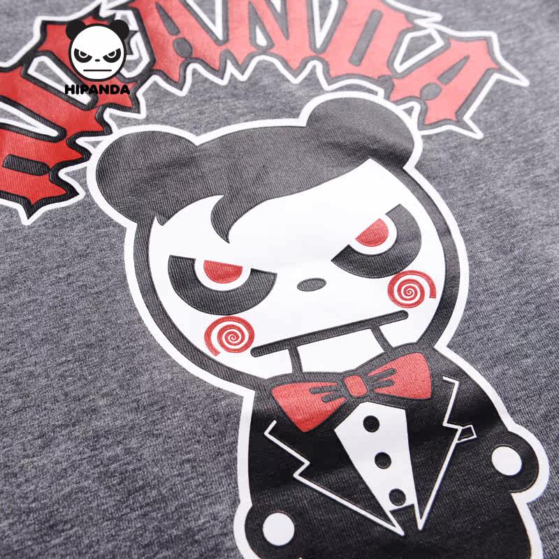 hipanda 你好熊猫 新款 设计潮牌 男款 男装 电锯惊魂娃娃 潮品t