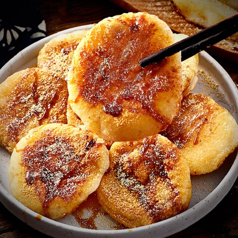 红糖糍粑纯糯米手工半成品年糕四川滋粑麻糍部队火锅熟糍耙粘糕