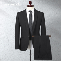 Spring and autumn suits mens two-piece business professional formal suit suit best man uniform black groom wedding dress