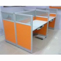 Simple modern office screen Work position 4-person computer desk combination table Employee card position staff office desk