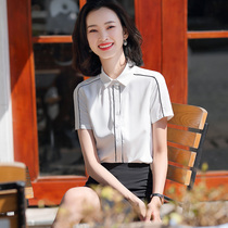 Spring Summer 2020 New Short Sleeve White Shirt Women's Korean Style Slim Workwear Formal Tops Underwear Casual Clothing