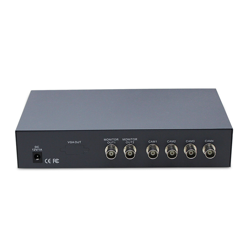  Monitoring four-screen full real-time surveillance video splitter VGA interface optional