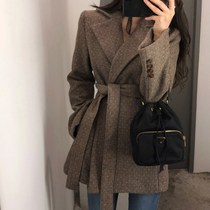 Curly fur coats women closets slim suit blouses Korean temperament The Korean temperament is the new in the subdresses the long section of the suit