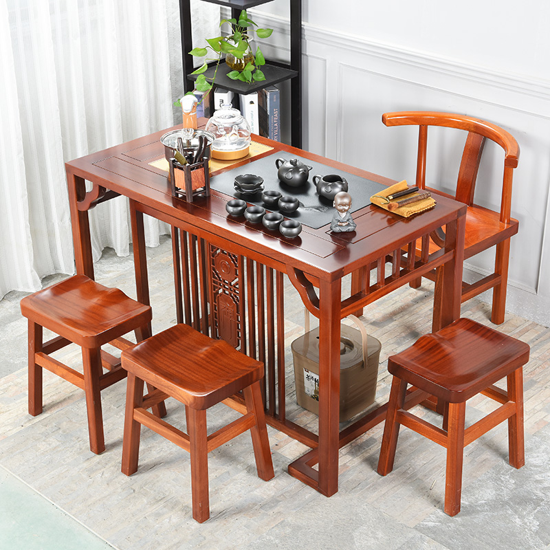 Howe cheung hua limu tea table annatto furniture of new Chinese style furniture combination solid wood tea tea table of kung fu tea table