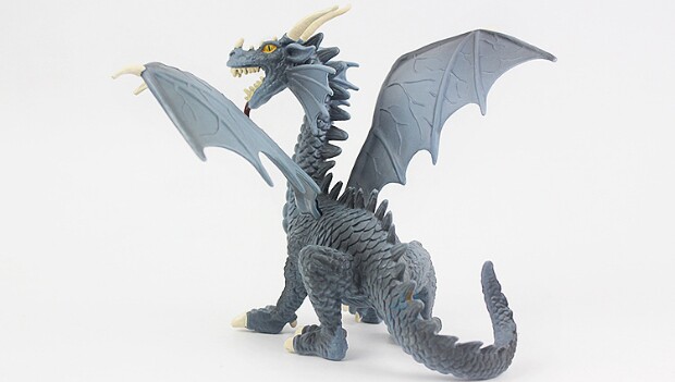 新款塑胶蓝龙模型玩具侏罗纪仿真恐龙模型西方飞龙儿童益智模型