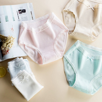 2-pack Japanese pure cotton underwear womens abdomen hip-raising womens underwear slits mid-waist cotton sexy briefs head summer