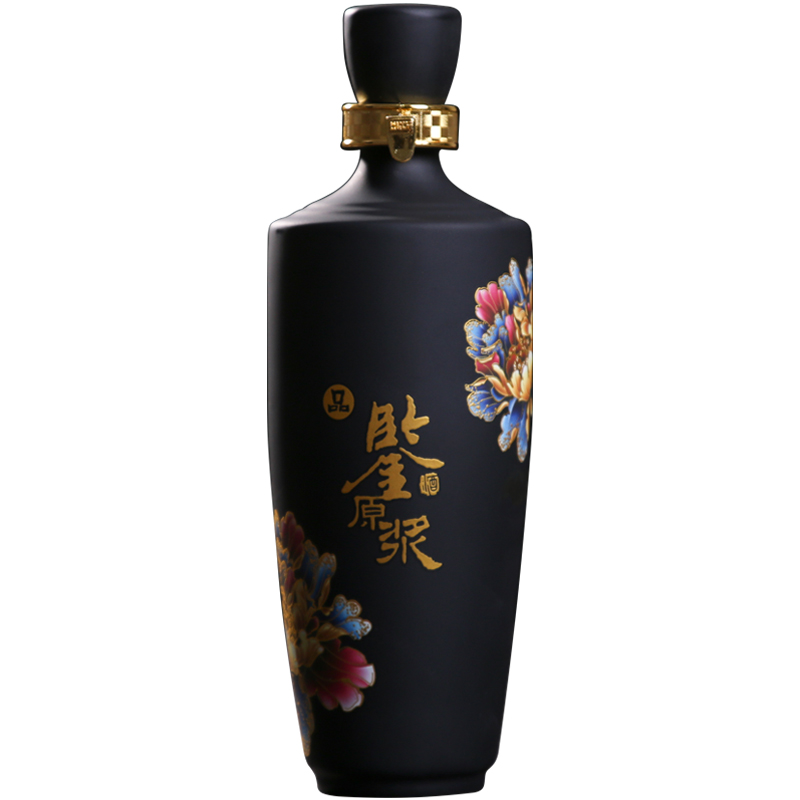 An empty bottle of jingdezhen ceramics with gift box household pack 1 catty protoplasmic blank sealed jar hoard decanters