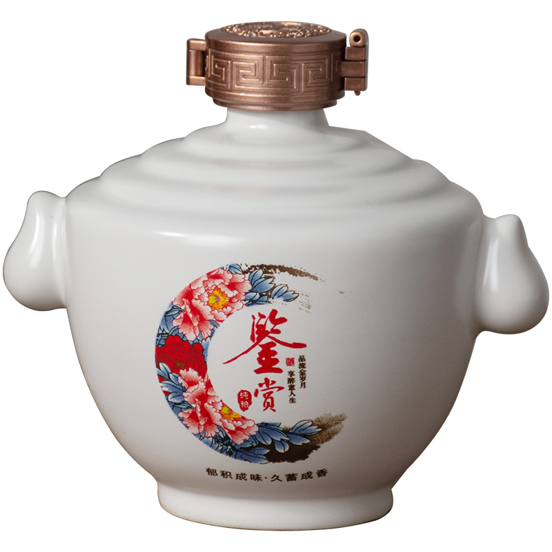 Jingdezhen ceramic jar home 1 catty 2 jins of three jin of 5 jins of 10 small bottles with ancient seal wine gift box