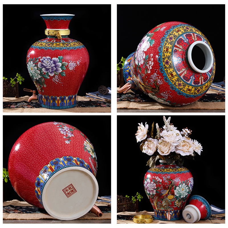 Jingdezhen ceramics Jane European - style Chinese large vases, flowers in modern Chinese style living room jars decorative vase