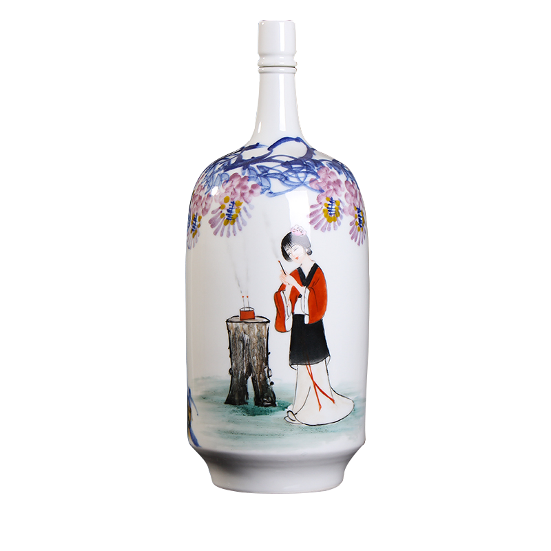 Ceramic bottle hand - made decorative bottles, the four most beautiful women 10 jins of jingdezhen Ceramic bottle vase