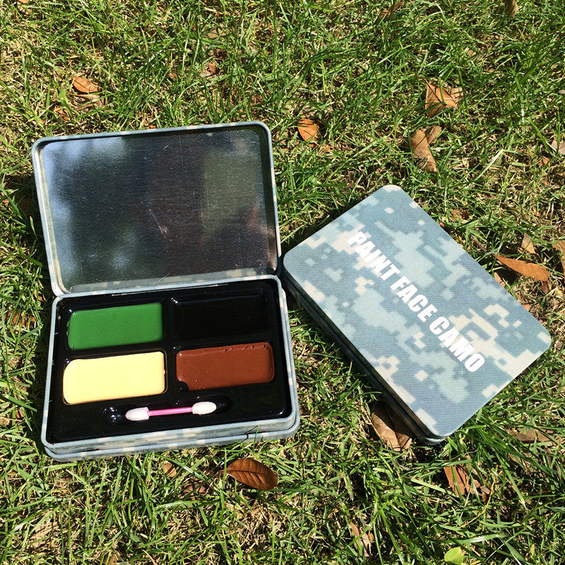 包邮户外用品军迷装备脸部化妆油彩 迷彩油 学生表演4色男女适用