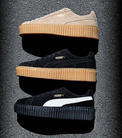 现货puma by rihanna suede creepers蕾哈娜 刘雯 厚底松糕鞋