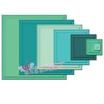 Spellbinders concave and convex cutting template classic Square (small) S4128