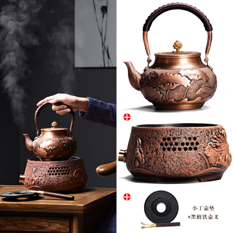 It still fang plates kettle domestic copper pot boiling kettle manually restoring ancient ways of make tea tea machine electricity TaoLu furnace