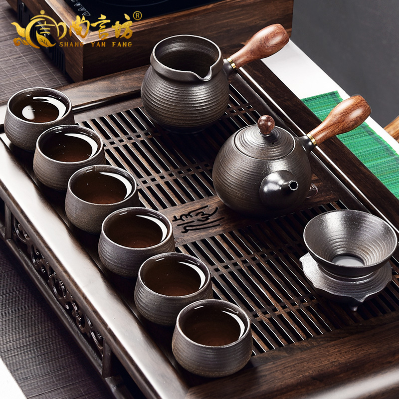 It still fang firewood kung fu tea set the home side by hand pot of thick ceramic tea set gift boxes restoring ancient ways