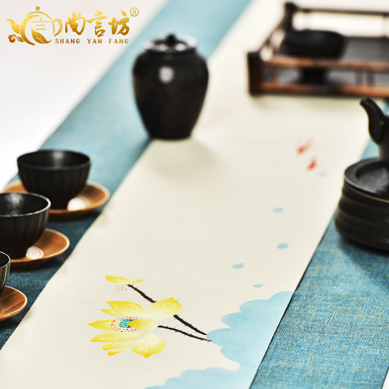 It still fang waterproof Taiwan tea table cloth art hand - made zen cotton and linen cloth table flag of Chinese style tea towel tea accessories
