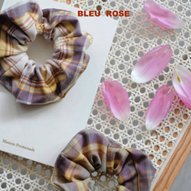 BLEU et ROSE (Wizard of Oz) cloth art check Hairband cute ins Wind handmade hair accessories coliform