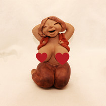 Handmade pottery Ceramics Creativity Ancient Pottery Pendulum Pieces Big Breast Woman Pottery Dresden Womens Mother Presents