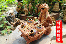 Clay figurines Clay Sculptor Clay Figure Chinese Style Home Hotel Decorated cart