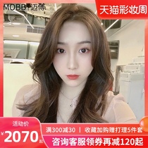 Wig Female long hair Big waves Natural full head cover type French horoscopes bangs long curly hair Hand-woven real hair