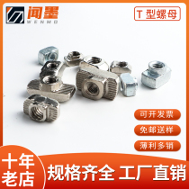 Wen ink T-type nut 20 30 40 45 European standard National Standard profile accessories rear-mounted ship nut galvanized nickel plated