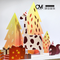 OM Decorate Autumn Children's Wear Shop Window Decorate Meichen Props Kindergarten Decorate Giraffe Creative Ornaments