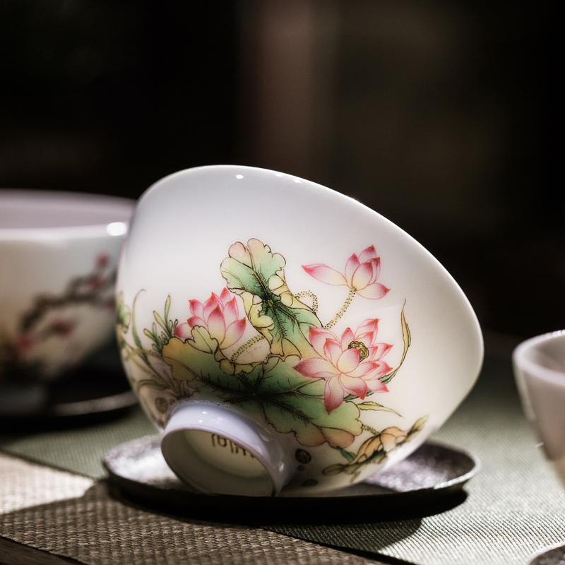 JingJun jingdezhen ceramics masters cup a cup of pure checking sample tea cup kung fu tea cups hand - made teacup