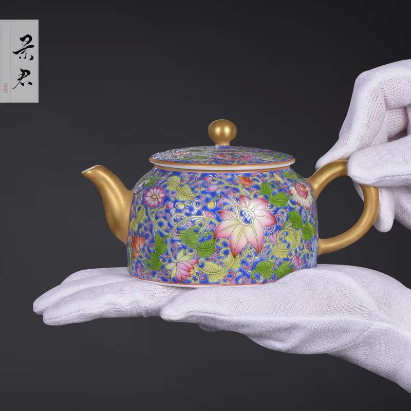 JingJun jingdezhen hand - made ceramic teapot kung fu tea set single pot of tea set to filter the teapot