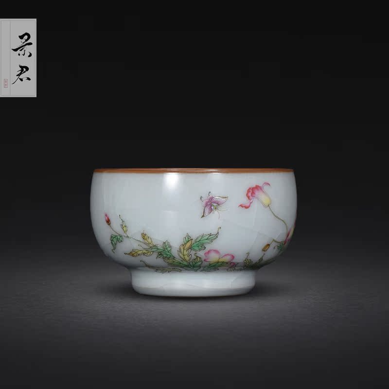Your up open piece of hand - made of pastel masters cup jingdezhen JingJun sample tea cup single cup tea cup small tea cups