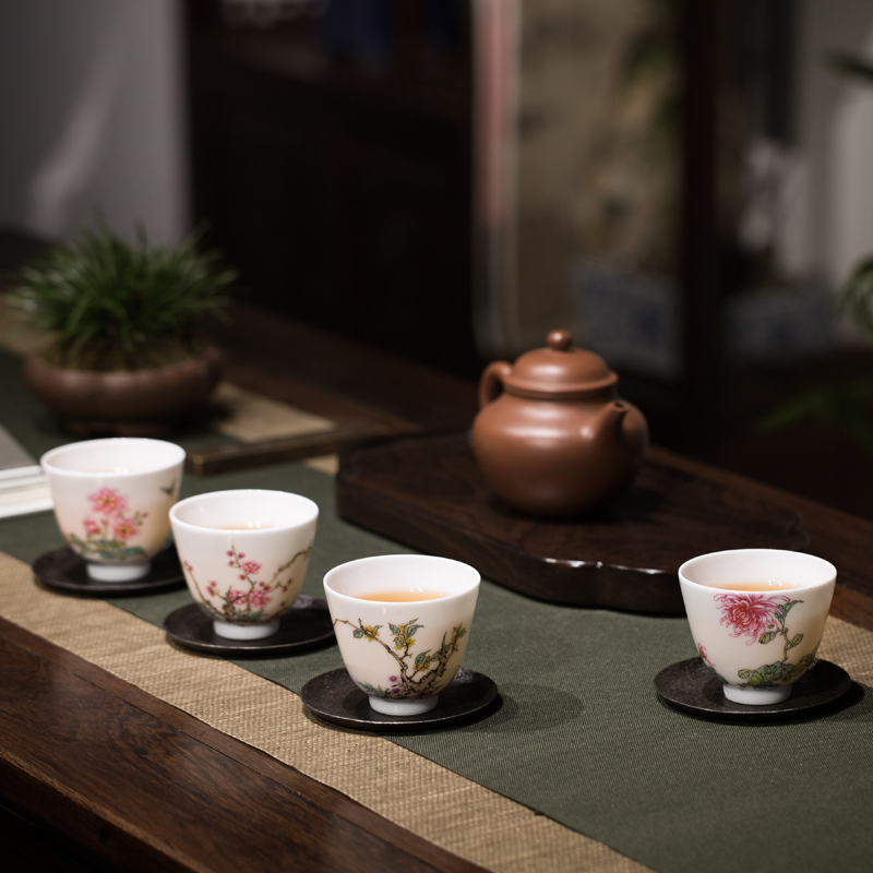 JingJun jingdezhen ceramics masters cup a cup of pure checking sample tea cup kung fu tea cups hand - made teacup