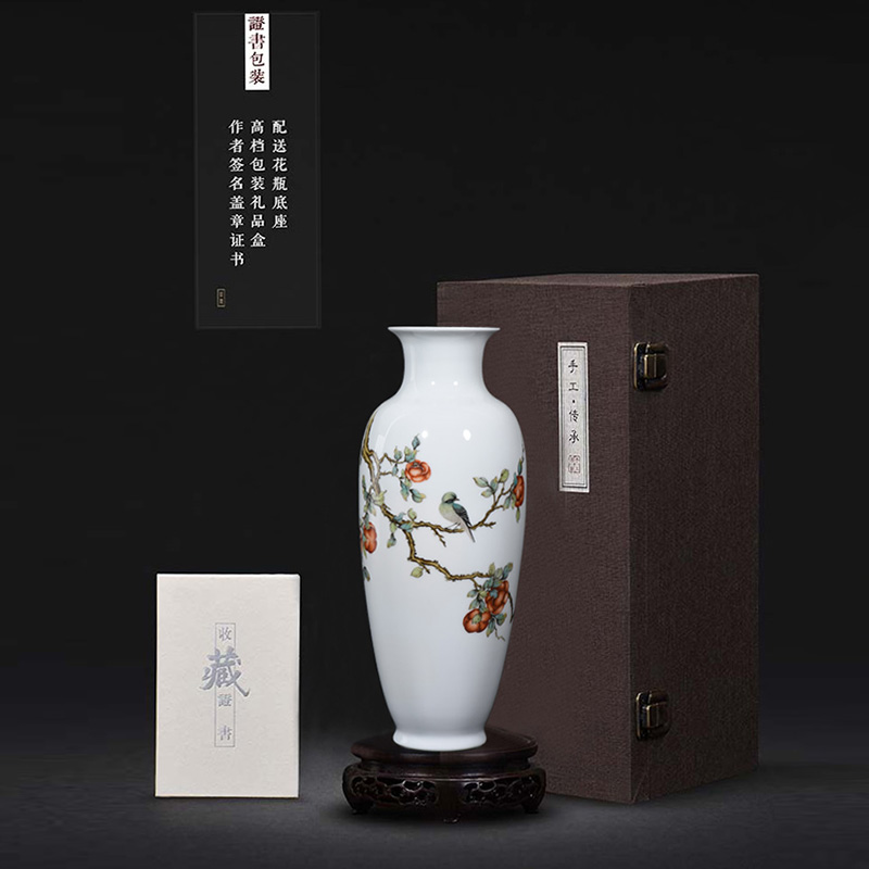 Jingdezhen hand - made of new Chinese style dry blue and white porcelain vases, flower arranging furnishing articles, the sitting room porch decoration