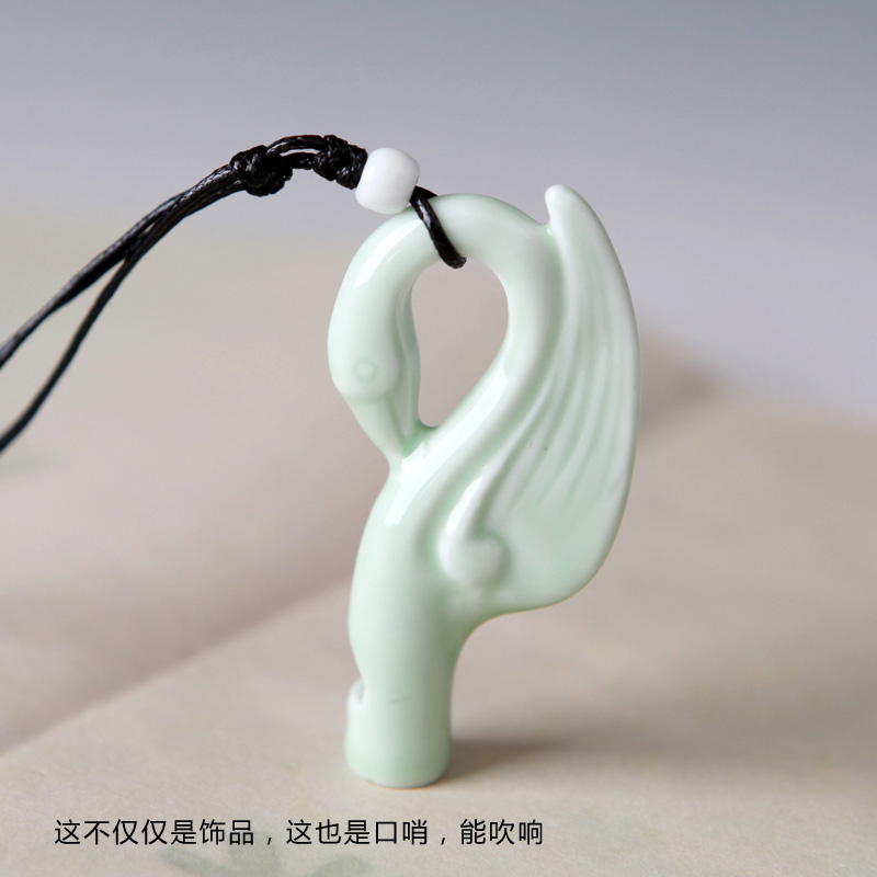 QingGe national wind ceramic necklace fish whistle joker whistle sweater couples lay in a supply chain