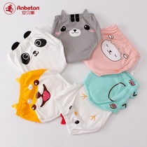 South Korean infant learning pants urinals anti-leaking cloth urine pants six layers of gauze pure cotton gait pants baby bread pants