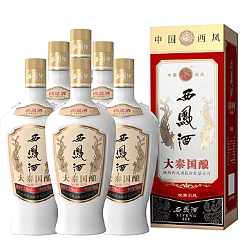 老西凤白酒复古版乳玻瓶凤香型52度500ml*6[200元优惠券]-寻折猪