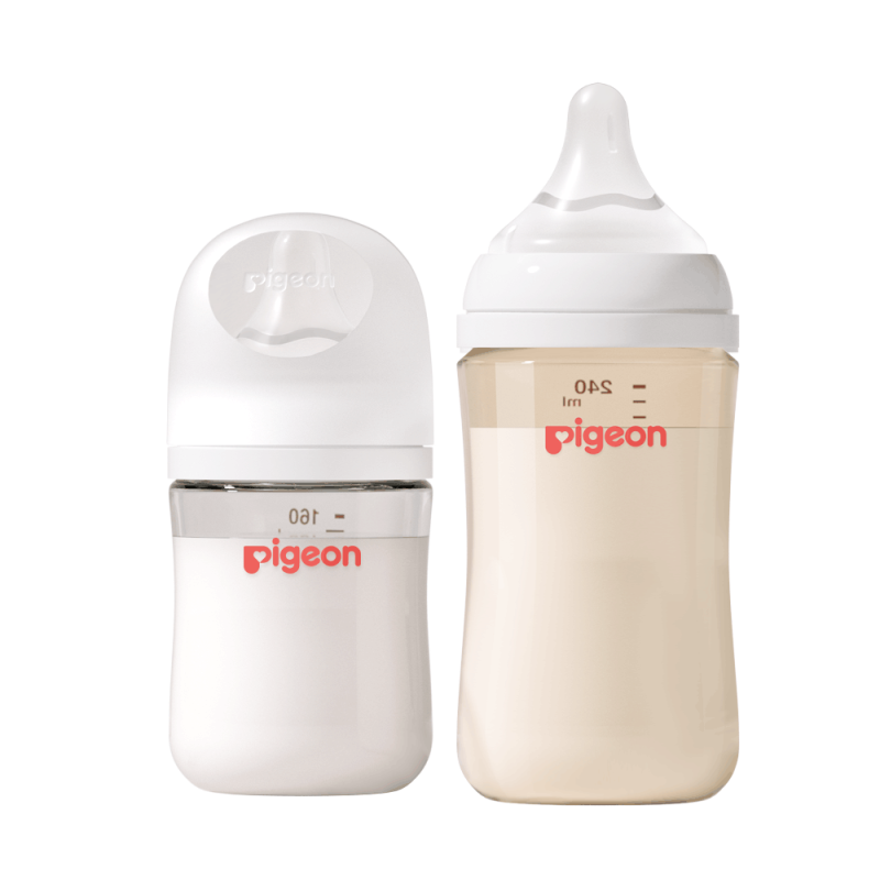 Pigeon贝亲奶瓶新生婴儿宽口径玻璃160ml+ppsu奶瓶240ML组合0-6M+