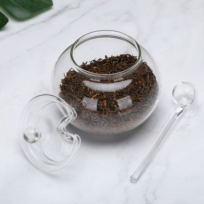 ming shangde seasoning bottle storage tank 350ml heat-resistant glass seasoning tank sugar msg salt seasoning storage box