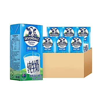 澳洲德运全脂纯牛奶200ml*6[5元优惠券]-寻折猪