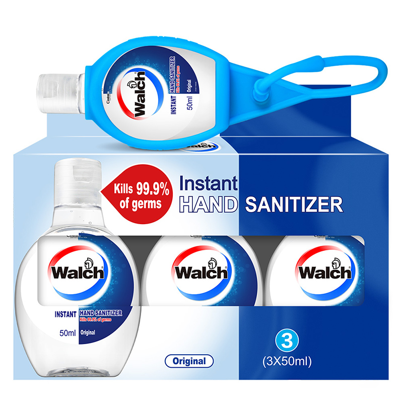 weilushi no-washing hand sanitizer 50ml*3+q version 50ml alcohol-containing disinfection and sterilization send rubber sleeve out standing