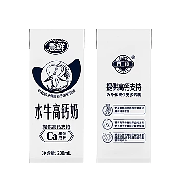 石埠晨鲜3.6g蛋白高钙水牛奶钙200ml*12盒[16元优惠券]-寻折猪